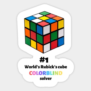 #1 World's Rubik's Cube Colorblind Solver Sticker